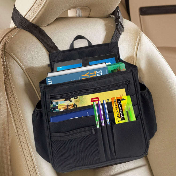 Portable Large Capacity Car Seat Back Storage Bag(Black)