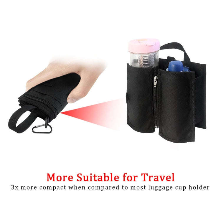 Travel Suitcase Portable Folding Storage Portable Cup Holder(Black)