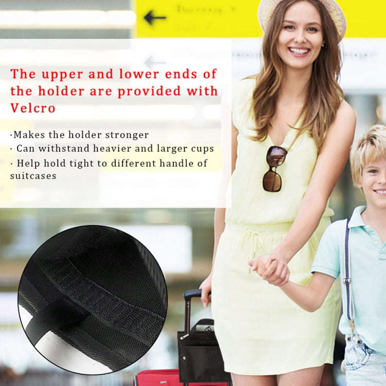 Travel Suitcase Portable Folding Storage Portable Cup Holder(Black)