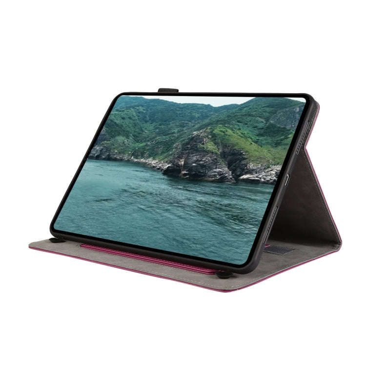 For Huawei MatePad 11 2023 Litchi Texture Leather Sucker Tablet Case(Purple)