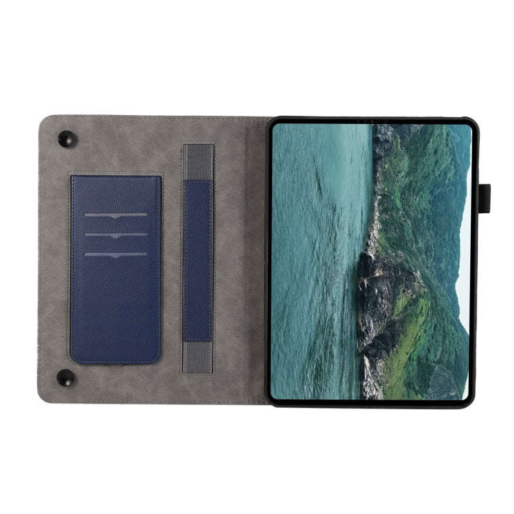 For Huawei MatePad 11 2023 Litchi Texture Leather Sucker Tablet Case(Dark Blue)