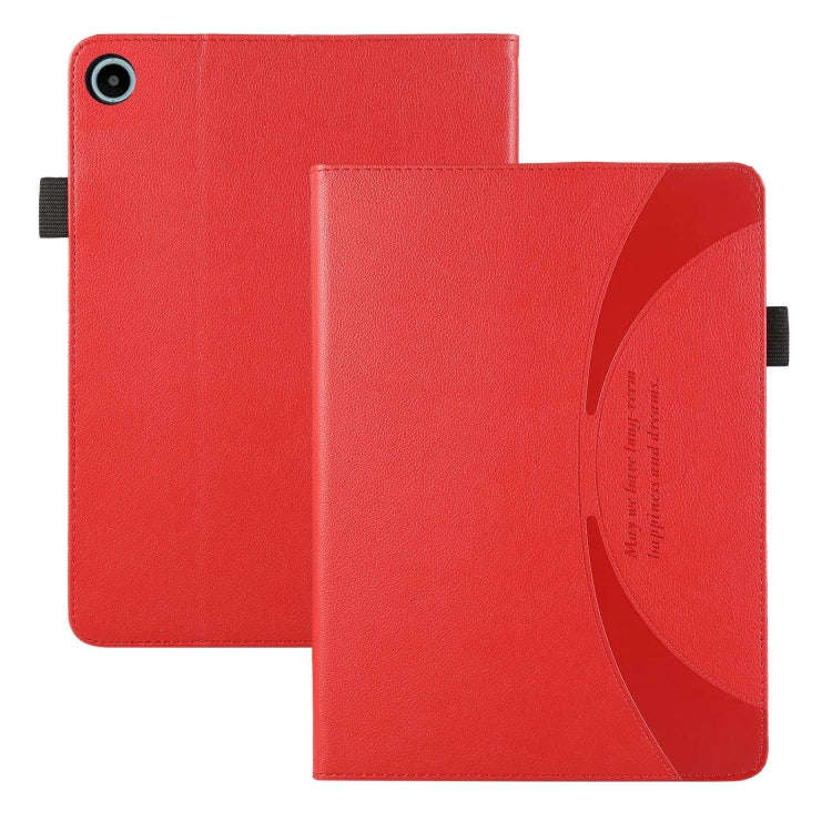 For Huawei MatePad SE 10.4 Litchi Texture Leather Sucker Tablet Case(Red)