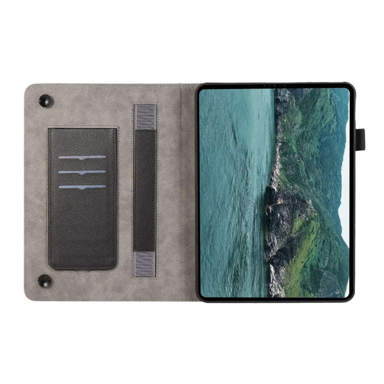 For Huawei MatePad SE 10.4 Litchi Texture Leather Sucker Tablet Case(Black)