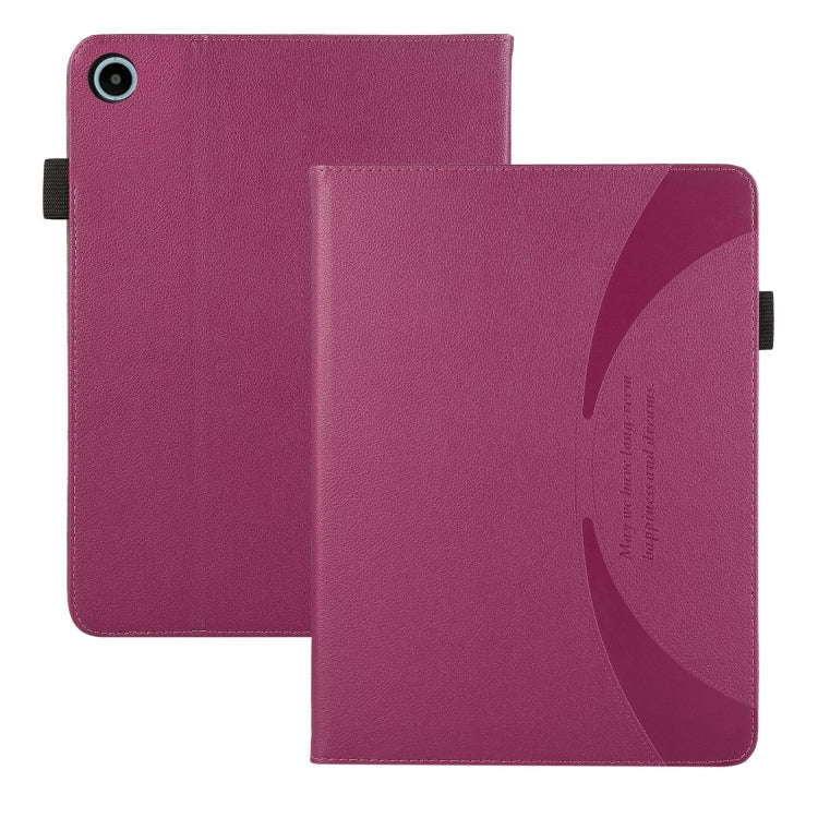 For Huawei MatePad SE 10.4 Litchi Texture Leather Sucker Tablet Case(Purple)