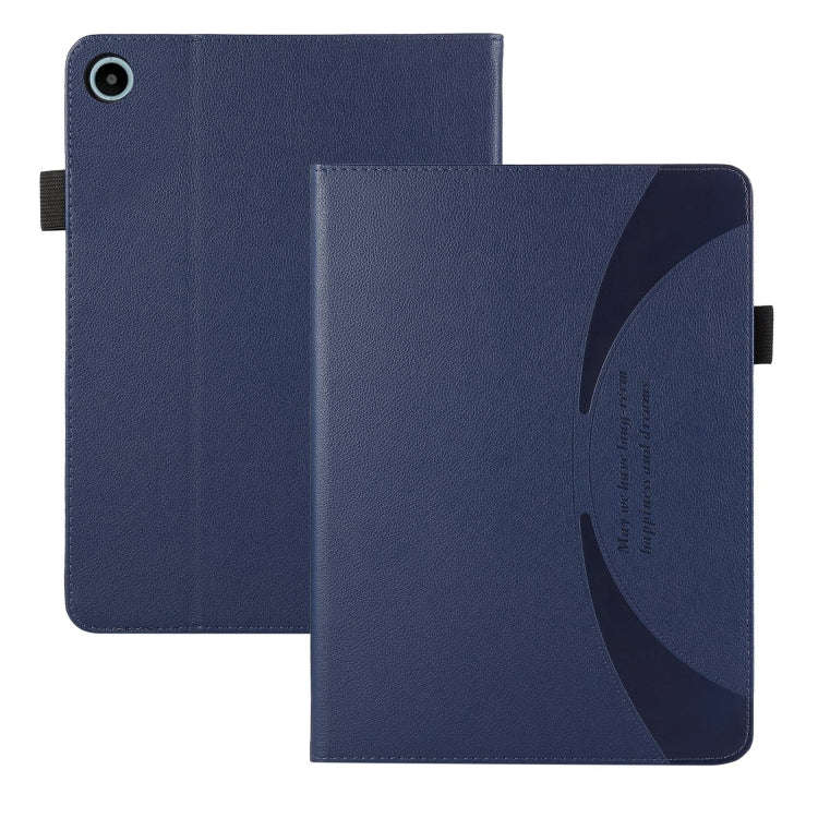 For Huawei MatePad SE 10.4 Litchi Texture Leather Sucker Tablet Case(Dark Blue)