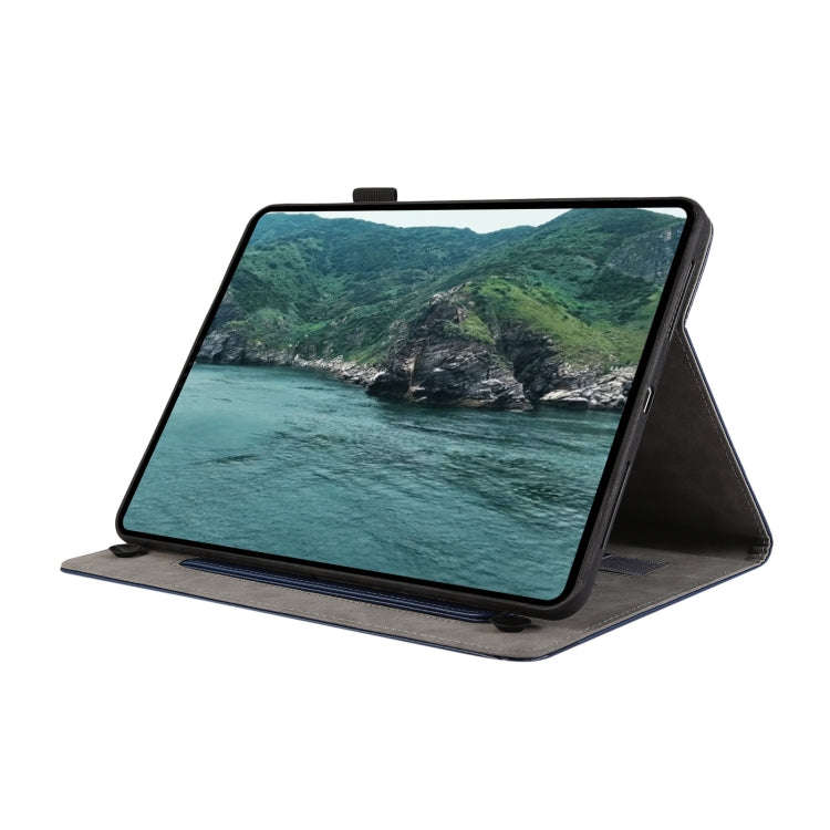 For Huawei MatePad SE 10.4 Litchi Texture Leather Sucker Tablet Case(Dark Blue)