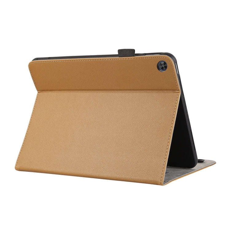 For Huawei MatePad T 10 / T 10s Litchi Texture Leather Sucker Tablet Case(Brown)