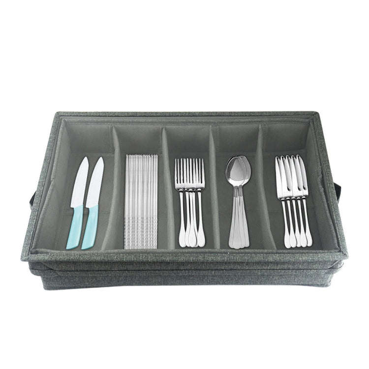 Removable Foldable Tableware Storage Box(Grey)
