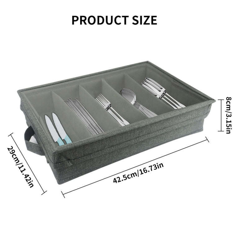 Removable Foldable Tableware Storage Box(Grey)