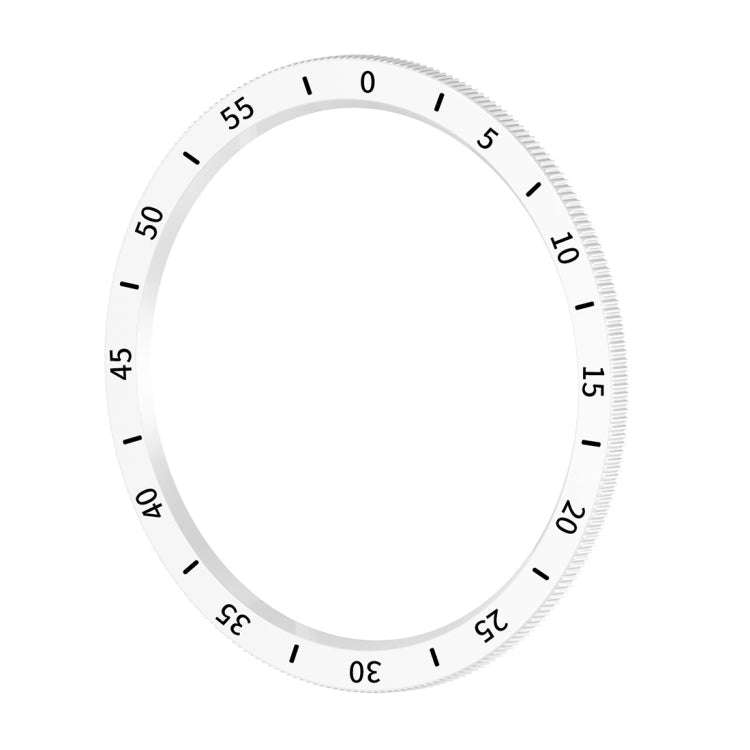 For Samsung Galaxy Watch 6 Classic 43mm Smart Watch Dial Protection Frame with Time Scale(White)