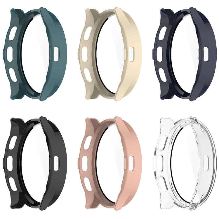 For Garmin Venu 3S PC + Tempered Glass Film Integrated Watch Case(Ink Blue)