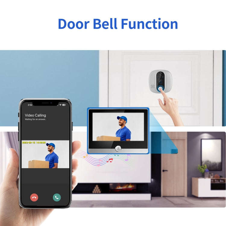 ESCAM C85 1080P 4.3 inch Smart WIFI Digital Door Viewer Supports Wide-Angle PIR & Night Vision & ...