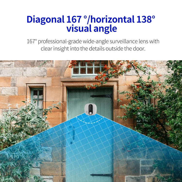 ESCAM C85 1080P 4.3 inch Smart WIFI Digital Door Viewer Supports Wide-Angle PIR & Night Vision & ...