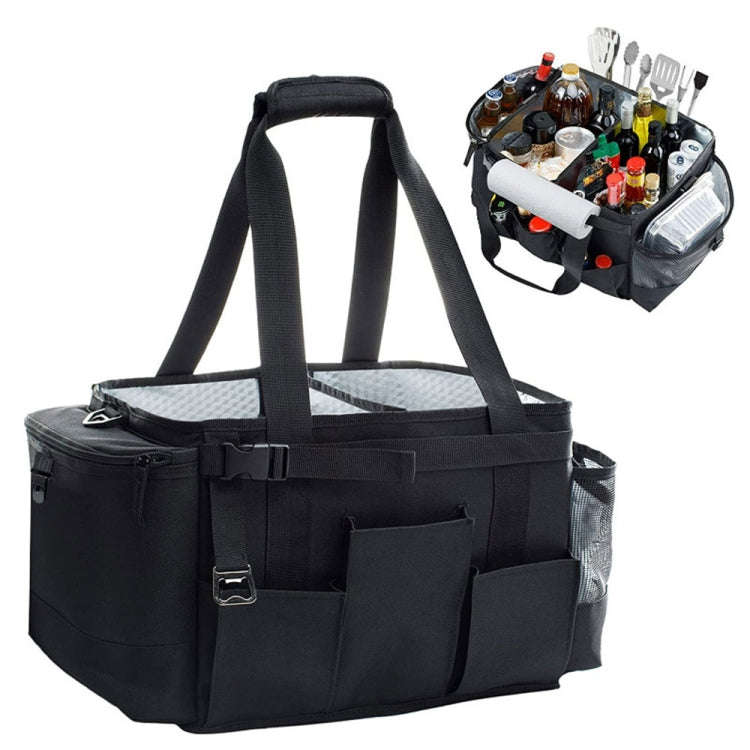 Foldable and Portable Outdoor Car Camping Picnic Storage Bag(Black)