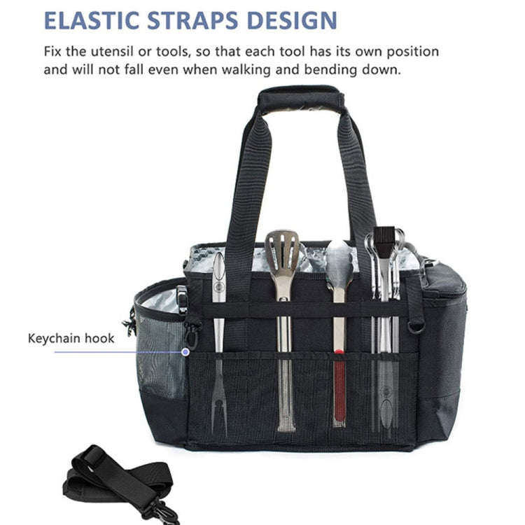 Foldable and Portable Outdoor Car Camping Picnic Storage Bag(Black)