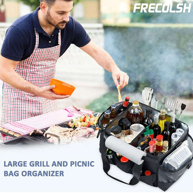 Foldable and Portable Outdoor Car Camping Picnic Storage Bag(Black)