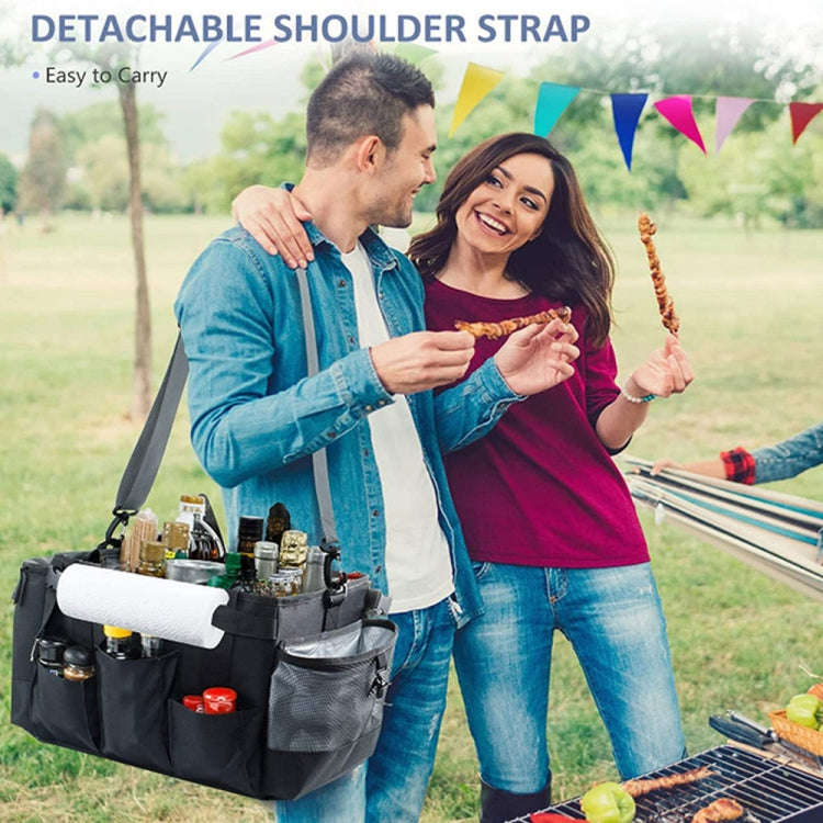 Foldable and Portable Outdoor Car Camping Picnic Storage Bag(Black)