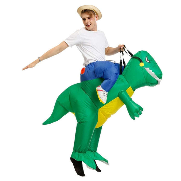 Halloween Dinosaur Inflatable Clothes Polyester 3D Cartoon Doll Clothing, Size:S(80-120cm)(Green ...