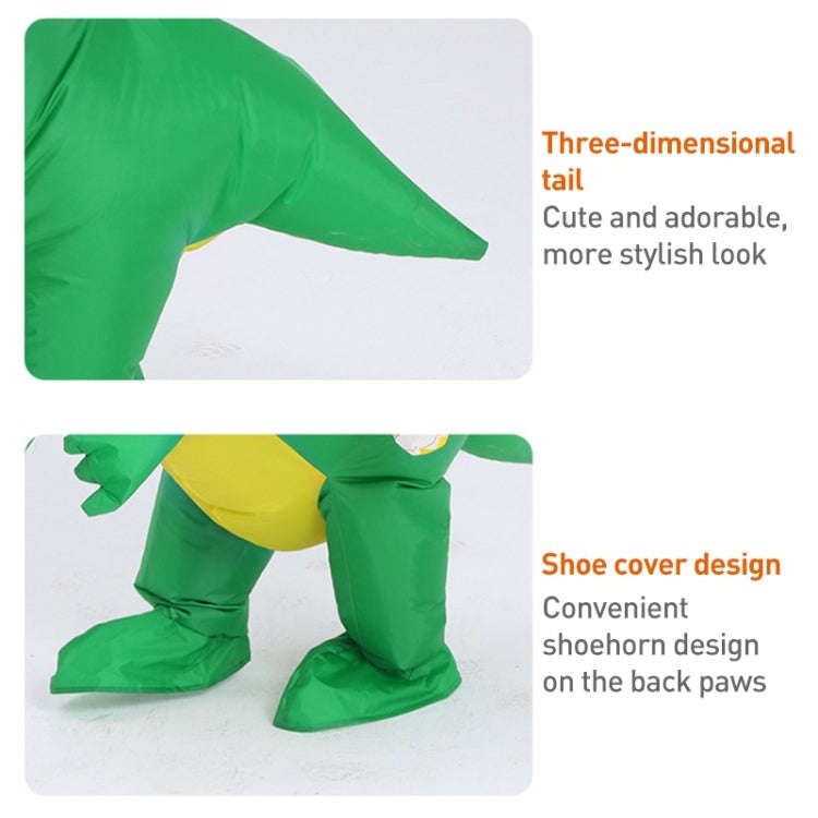Halloween Dinosaur Inflatable Clothes Polyester 3D Cartoon Doll Clothing, Size:S(80-120cm)(Tricer...