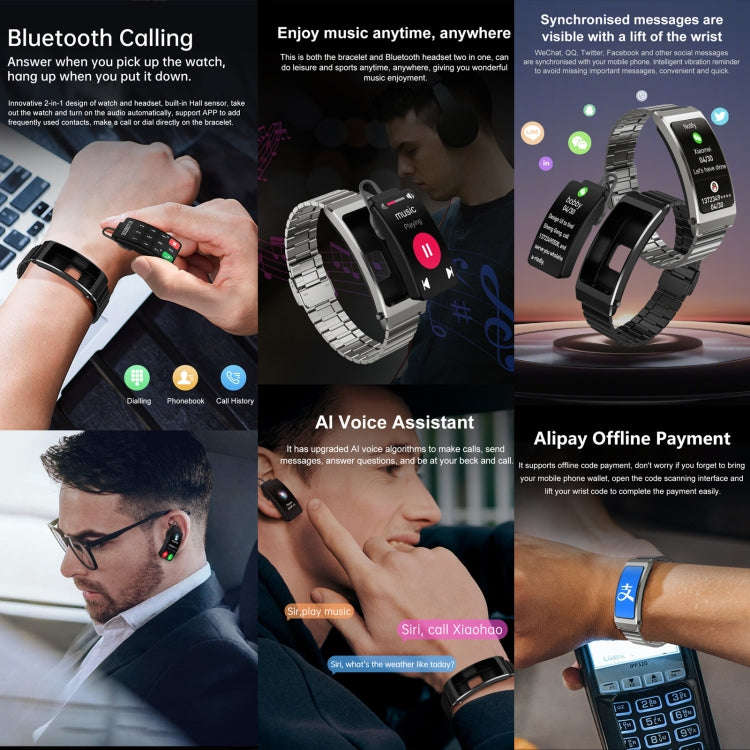 K7 1.14 inch TFT Screen Smart Call Bracelet, BT Call / Heart Rate / Blood Pressure / Blood Oxygen...