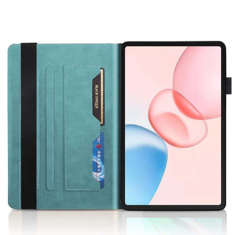 For Honor Pad 10 Tree Life Series Embossed Leather Tablet Case(Lake Blue)