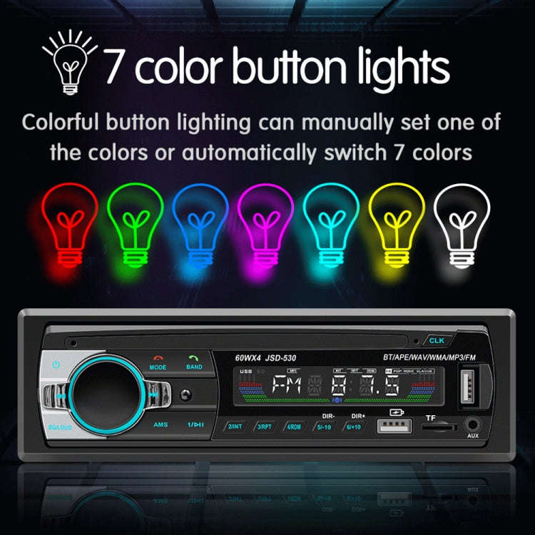 JSD-530 Bluetooth 5.0 Car MP3 Player Support FM / Smart Voice Assistant / Mobile APP