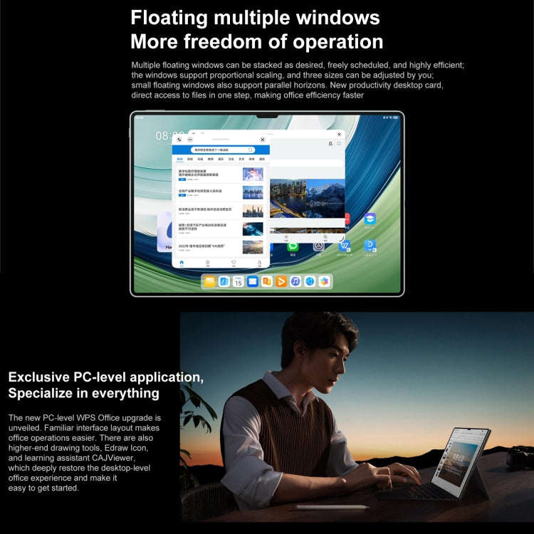 HUAWEI MatePad Pro 13.2 inch WiFi, 16GB+1TB, with Smart Keyboard + Stylus, HarmonyOS 4 Hisilicon ...