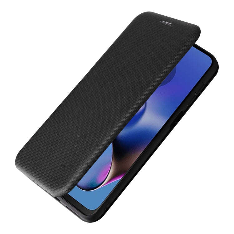 For Motorola Moto G54 5G / G64 / G64y Carbon Fiber Texture Flip Leather Phone Case(Black)