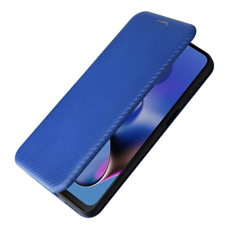 For Motorola Moto G54 5G / G64 / G64y Carbon Fiber Texture Flip Leather Phone Case(Blue)