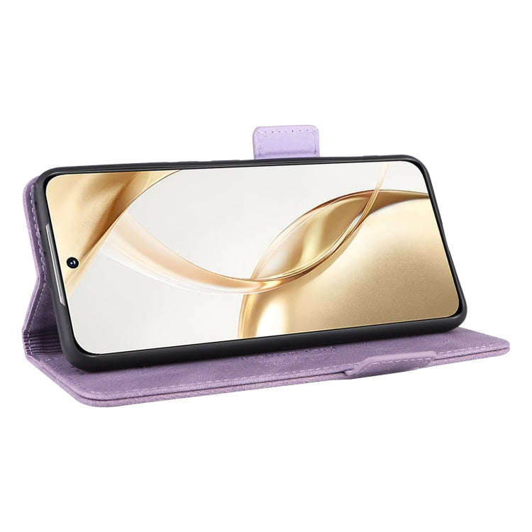 For Honor 200 Magnetic Clasp Flip Leather Phone Case(Purple)