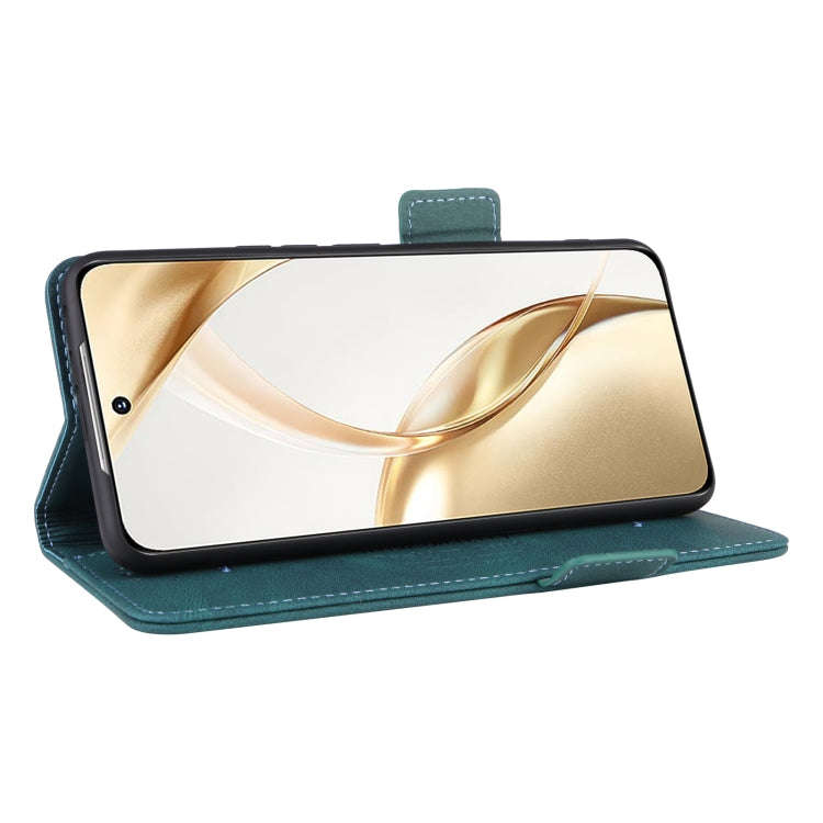 For Honor 200 Magnetic Clasp Flip Leather Phone Case(Green)