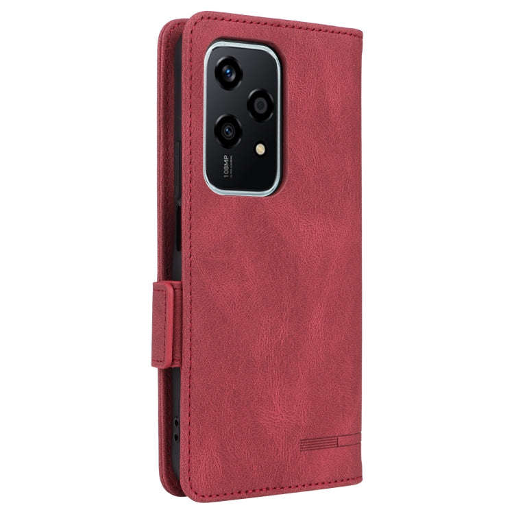 For Honor 200 Lite Global Magnetic Clasp Flip Leather Phone Case(Red)
