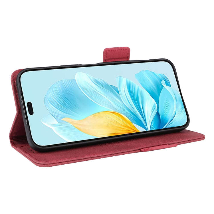 For Honor 200 Lite Global Magnetic Clasp Flip Leather Phone Case(Red)