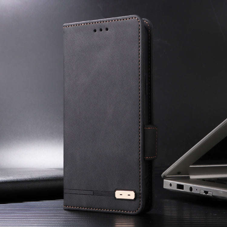 For Honor 200 Lite Global Magnetic Clasp Flip Leather Phone Case(Black)