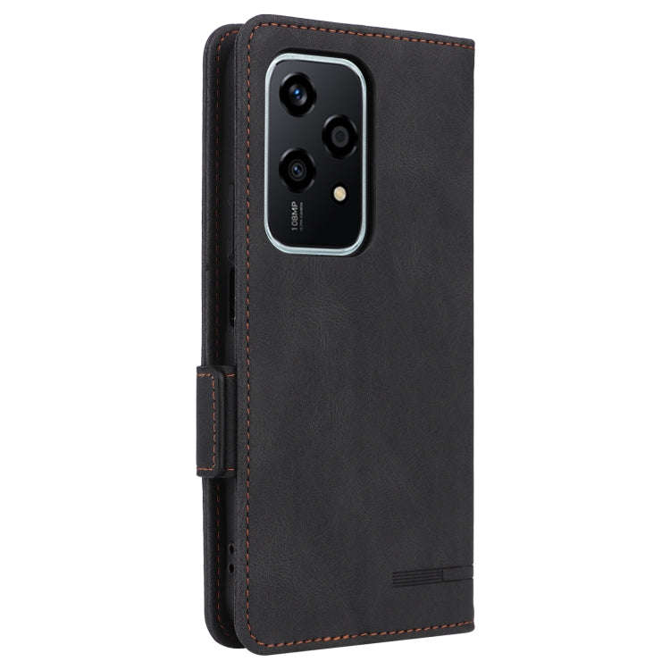 For Honor 200 Lite Global Magnetic Clasp Flip Leather Phone Case(Black)
