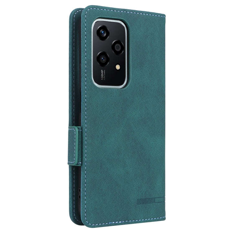 For Honor 200 Lite Global Magnetic Clasp Flip Leather Phone Case(Green)
