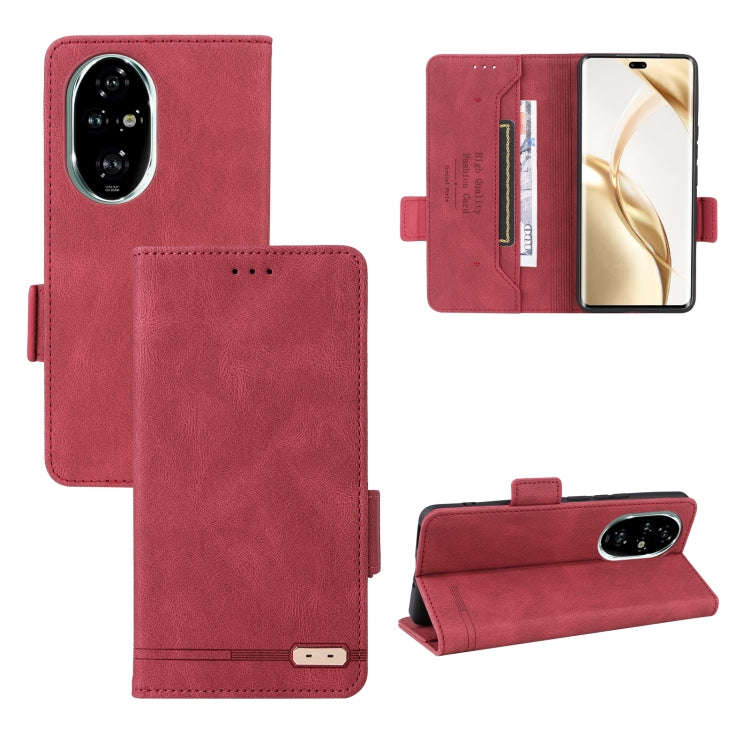 For Honor 200 Pro Magnetic Clasp Flip Leather Phone Case(Red)