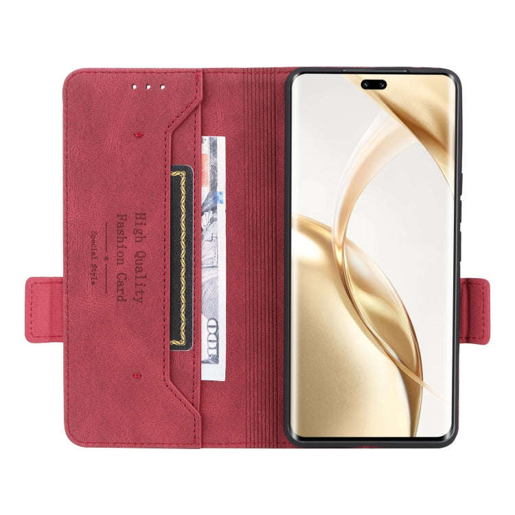 For Honor 200 Pro Magnetic Clasp Flip Leather Phone Case(Red)