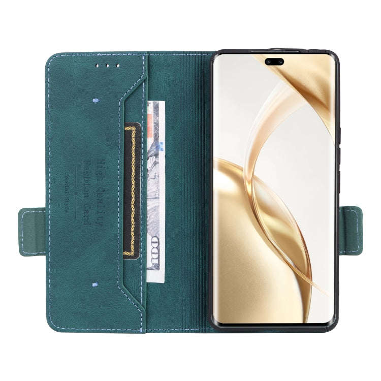 For Honor 200 Pro Magnetic Clasp Flip Leather Phone Case(Green)