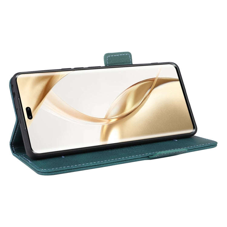 For Honor 200 Pro Magnetic Clasp Flip Leather Phone Case(Green)