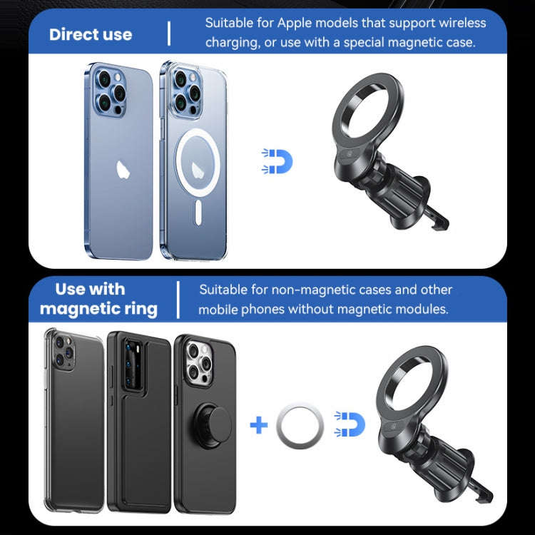 USAMS US-ZJ075 Magnetic Car Air Vent Phone Holder(Black)