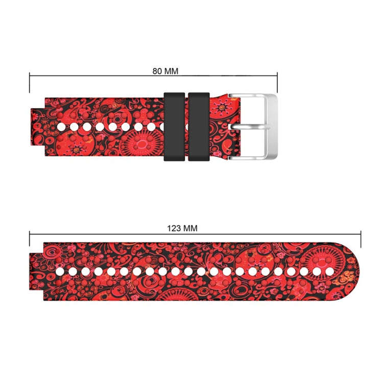 For Gaemin Forerunner 220 / 230 / 235 / 735XT / S20 Printing Silicone  Watch Band(Red Jellyfish)