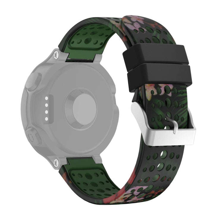 For Gaemin Forerunner 220 / 230 / 235 / 735XT / S20 Printing Silicone  Watch Band(Army Green Bamb...
