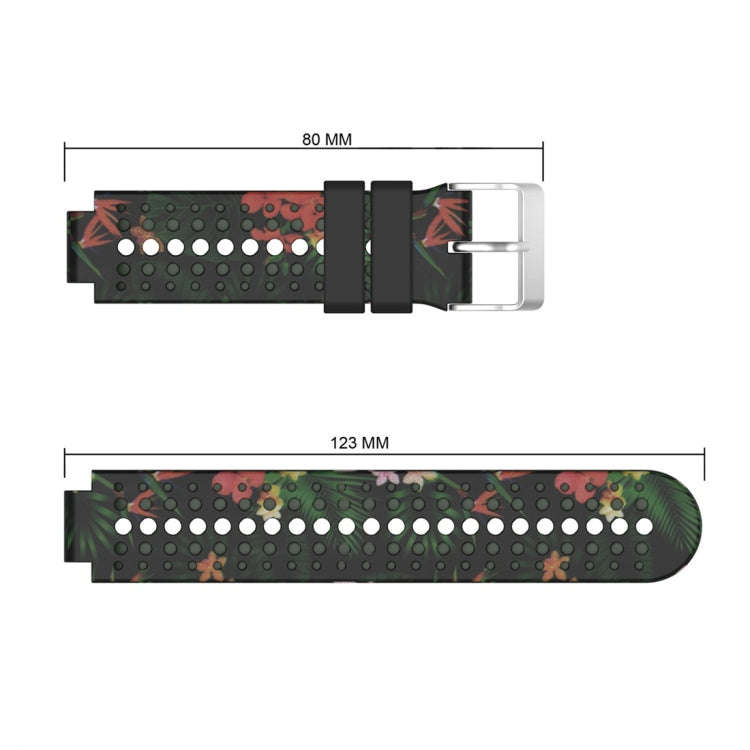 For Gaemin Forerunner 220 / 230 / 235 / 735XT / S20 Printing Silicone  Watch Band(Army Green Bamb...