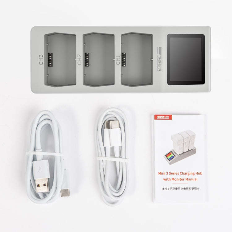 For DJI Mini 4 Pro / Mini 3/ Mini 3 Pro STARTRC 3 in 1 Charging Butler Battery Charger with Scree...