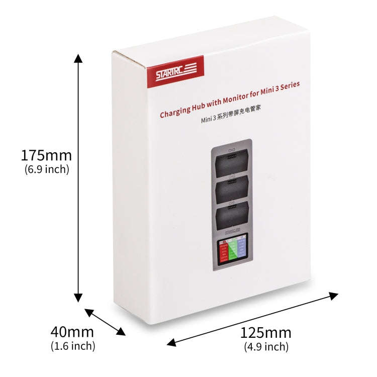 For DJI Mini 4 Pro / Mini 3/ Mini 3 Pro STARTRC 3 in 1 Charging Butler Battery Charger with Scree...