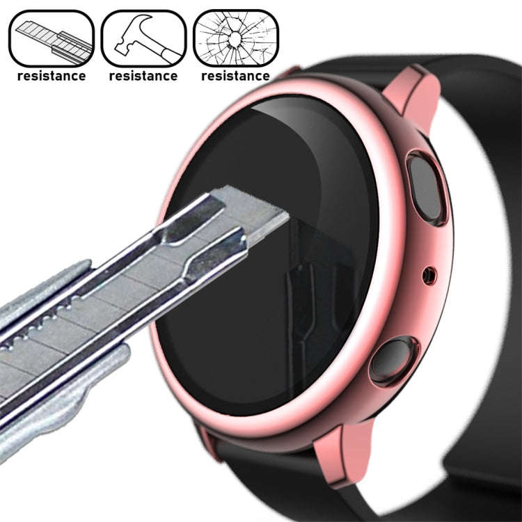 For Samsung Galaxy Watch Active 2 40mm Electroplate PC Protective Case with Tempered Glass Film(P...