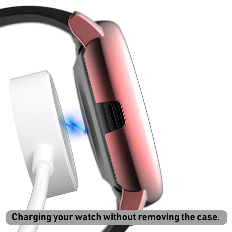 For Samsung Galaxy Watch Active 2 40mm Electroplate PC Protective Case with Tempered Glass Film(P...