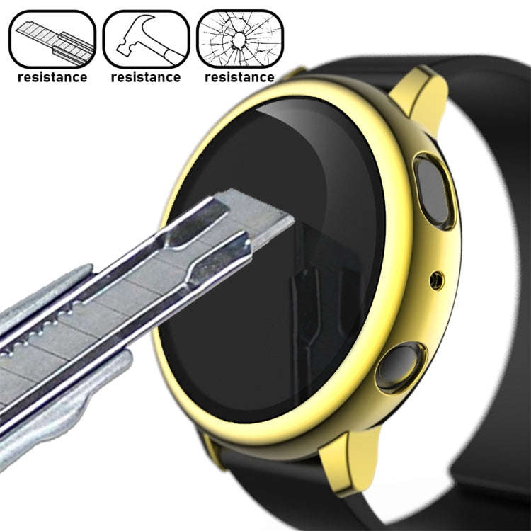 For Samsung Galaxy Watch Active 2 40mm Electroplate PC Protective Case with Tempered Glass Film(G...