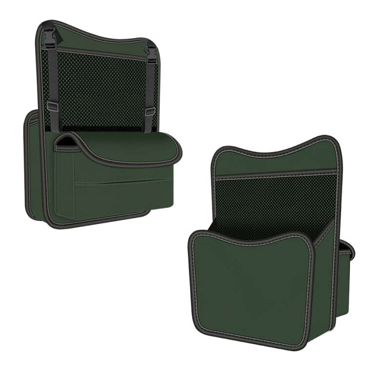 3054 Napa Texture Leather Car Center Console Storage Bag(Olive Green)